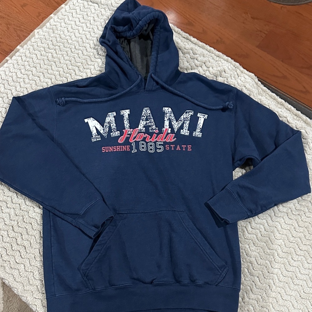 Navy Blue Miami Florida Hoodie